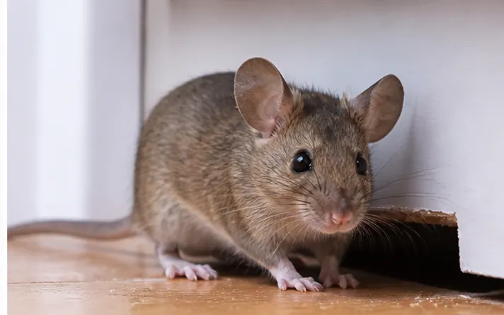House mouse, small enough to fit through an 8 mm gap